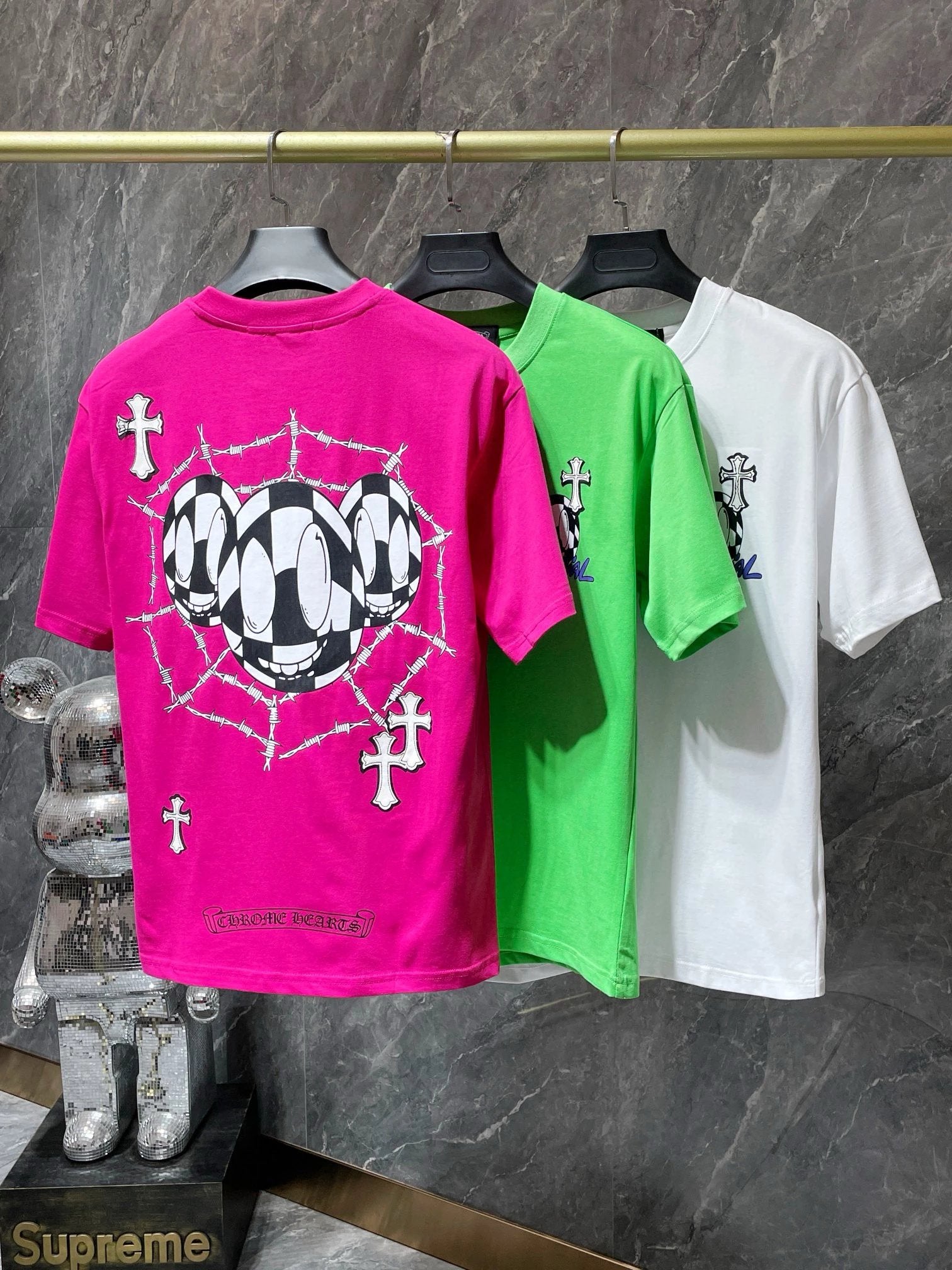 Chrome Hearts T-shirt Top Version Printing Men's and Women's Same Style Short Sleeve T Summer Fashionable Shirt