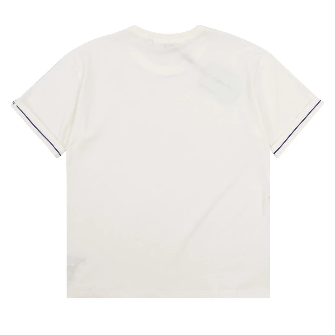 Burberry T-shirt Printed Cuffs logo round Neck Short Sleeve25ss New Pure Cotton Unisex Style T Casual T-Shirt Base Layer Shirt OS Loose Fit Half Sleeve Top Plus Size