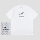 Arc'teryx T-shirt Chest Letter Pattern Print logo round Neck Short Sleeve25ss New pure cotton T Unisex T-Shirt OS Drop Shoulder Loose Fit Base Shirt Top T-Shirt Short Sleeve