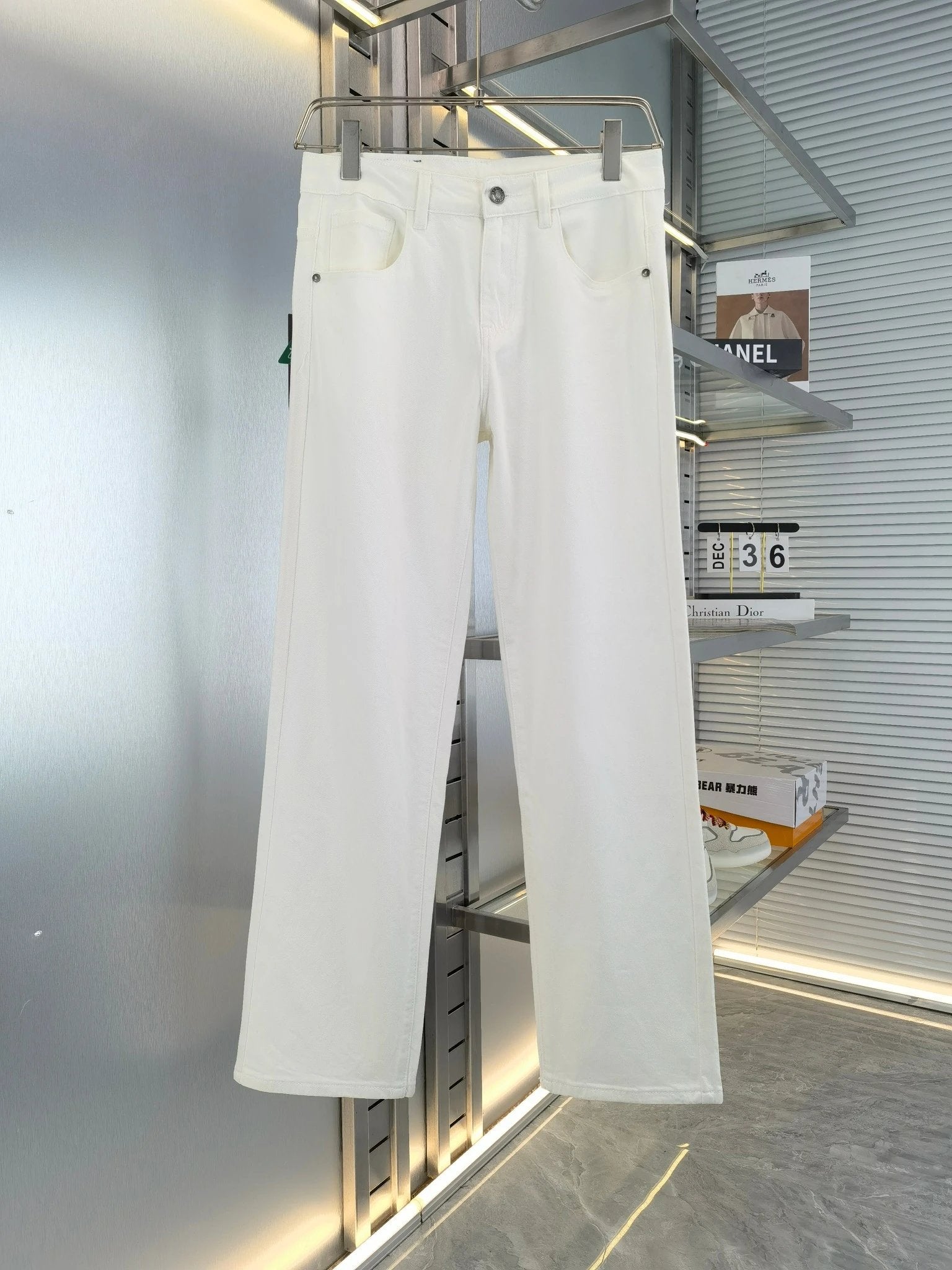 Dior Jeans Back Pocket Letter logo25ss Spring Summer New Straight Loose Jeans Unisex Slim Fit Long Pants