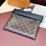 Louis Vuitton LV Wallets/Clutches Top version M64035Black PochetteTuileries Wallet Clutch Men's Handbag Women's Bag Mobile Phone Bag Coin Purse Wallet Buggy Bag