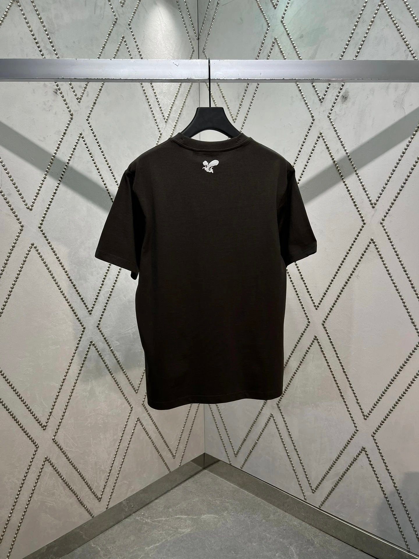 Burberry T-shirt Random Print on the Chest logo round Neck Short Sleeve25ss New Pure Cotton Unisex Style T T-shirt OS Loose Fit Base Shirt Short Sleeve Top T-Shirt
