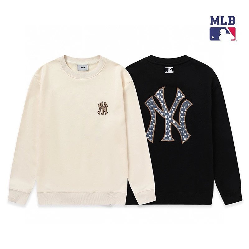 MLB Hoodie Top Version Counter Same Style Crew Neck Pullover Sweatshirt Top Men and Women Same Style Autumn and Winter Leisure