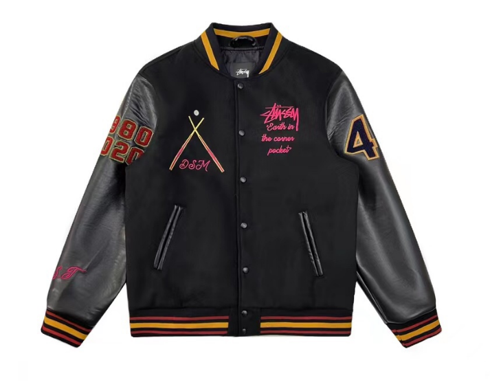 Stussy Jackets Coats 2024New Fashion Baseball Uniform-CY