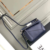 LOEWE Women's Bag Top version 【Level Surrogate Shopping】puzzle Geometric Bag Women's Bag mini18cm Mini Geometric Bag Crossbody Bag Small Size24cm Medium29cm Splicing Box Bag loewe Classic Geometric Crossbody Bag