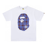 Bape T-shirt Top Version Fashion Brand Small Icon Embroidered Men's and Women's Short Sleeve T T-shirt Couple Cotton Printed round Neck Half Sleeve