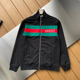 Gucci Jackets City Limited Red Label Series Gold Label Embroidered Stand Collar Jacket Unisex Autumn Winter New Sports Casual Loose Versatile