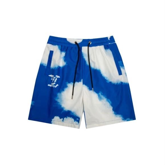Louis Vuitton LV Shorts Blue and White logo Color Block Gradient Beach Shorts Five-Point Shorts os Loose Quick-Dry Unisex Casual Trendy Brand Big Shorts25ss New Product5Pants