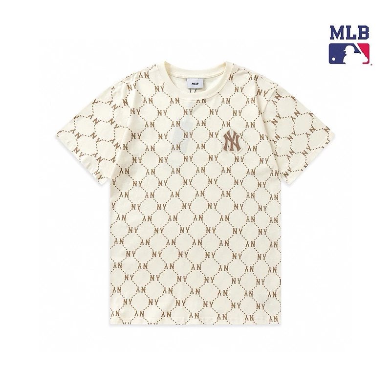 MLB T-shirt Top Version Counter Same Style Pure Cotton Summer Men's and Women's Same Fashion Loose All-Matching2024New Short Sleeve T T-shirt