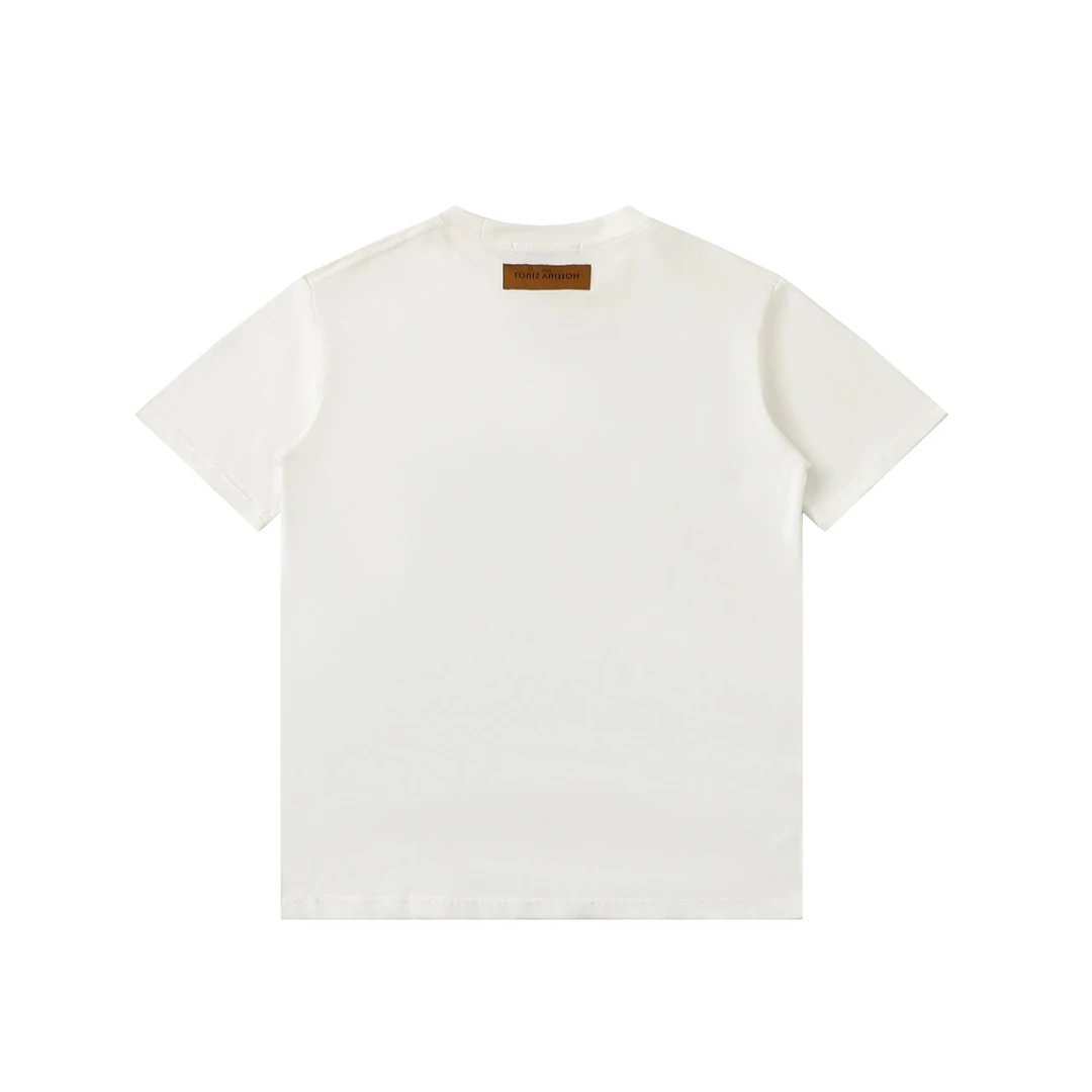 Louis Vuitton LV T-shirt Cartoon Dragon Pixel Print on the Chest logo round Neck Short Sleeve25ss New Pure Cotton Unisex Style T T-shirt OS Loose Fit Base Shirt Top Half Sleeve T-Shirt