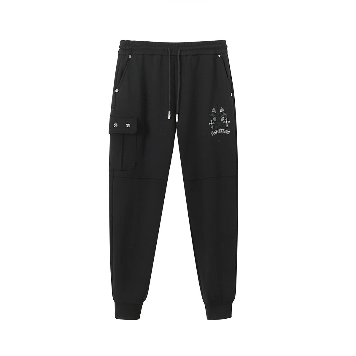 Chrome Hearts Sweatpants 24Autumn and Winter New Products CH Embroidery logo Hardware Button Long Pants Ankle-Tied Men and Women Same Style