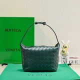 Bottega Veneta Women's Bag Top version 【Super Original Leather】New Wallace Lunch Box Bag Shoulder and Back Lunch Bag Woven hobo Underarm Bag Woven Bag Women's Bag Handbag hobo Bag