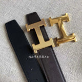 Hermes Belt Top version Men's Belt Width3.8cm Mesh H Steel Buckle Selected Double-Sided Calf Leather Double-Sided Available H Home Belt