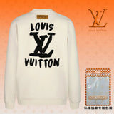 Louis Vuitton LV Hoodie Large back logo Runway Style Crewneck Sweatshirt Long Sleeve Base Shirt Jacket Top Fashion Unisex Sports Casual OS Loose Fit Versatile New Autumn Winter Collection