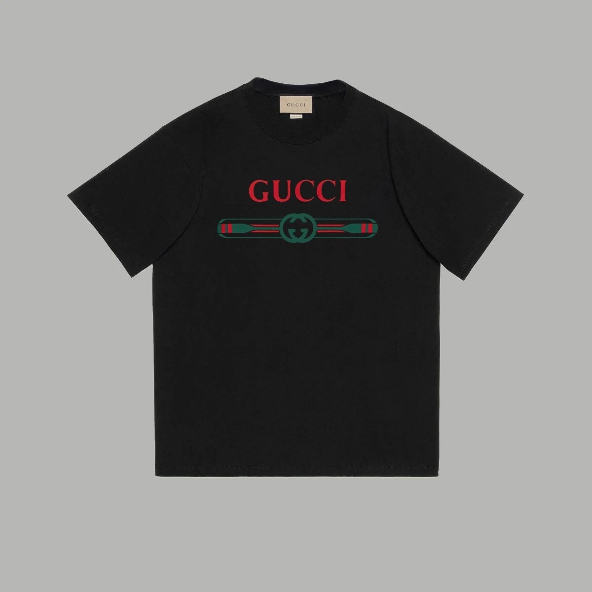 Gucci T-shirt Pink pair g Pattern Printing logo Round neck short-sleeve pure cotton T Unisex T-Shirt OS Loose Fit Base Shirt Casual Simple T-Shirt
