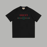 Gucci T-shirt Pink pair g Pattern Printing logo Round neck short-sleeve pure cotton T Unisex T-Shirt OS Loose Fit Base Shirt Casual Simple T-Shirt