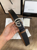 Gucci Belt Top version New Original Single Men's Belt Leather Belt Double g Belt Men's Fashion Casual Original Leather Gujia Belt GG Home Pant Belt Female Gucci Gucci Belt Ferragamo