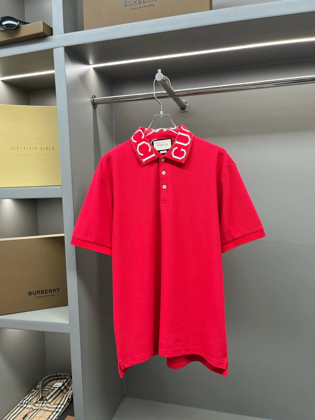 Gucci T-shirt Neckline Letters logo Embroidery POLO Shirt Lapel Short Sleeve25ss New Unisex Style OS Loose T Summer Half Sleeve Business Shirt Plus Size T-Shirt