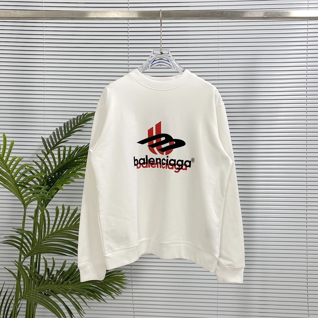 Balenciaga Hoodie Foam Print Long Sleeve Sweatshirt Crew Neck Sweatshirt Long Sleeve Base Shirt Jacket Top Fashion Unisex Sports Casual Loose Fit Versatile Autumn Winter New Arrival