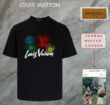 Louis Vuitton LV T-shirt Chest Brand Pattern Print logo round Neck Short Sleeve25ss New Pure Cotton Unisex Style T Casual T-Shirt Base Layer Shirt OS Loose Fit Half Sleeve Top Plus Size