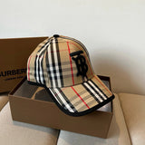 Burberry Hat TB Letters logo Baseball Cap Sunshade Sun Protection Duckbill Cap Large Head Circumference Slimming Face Curved Brim Versatile Sports Hat for Men and Women Couples Same Style