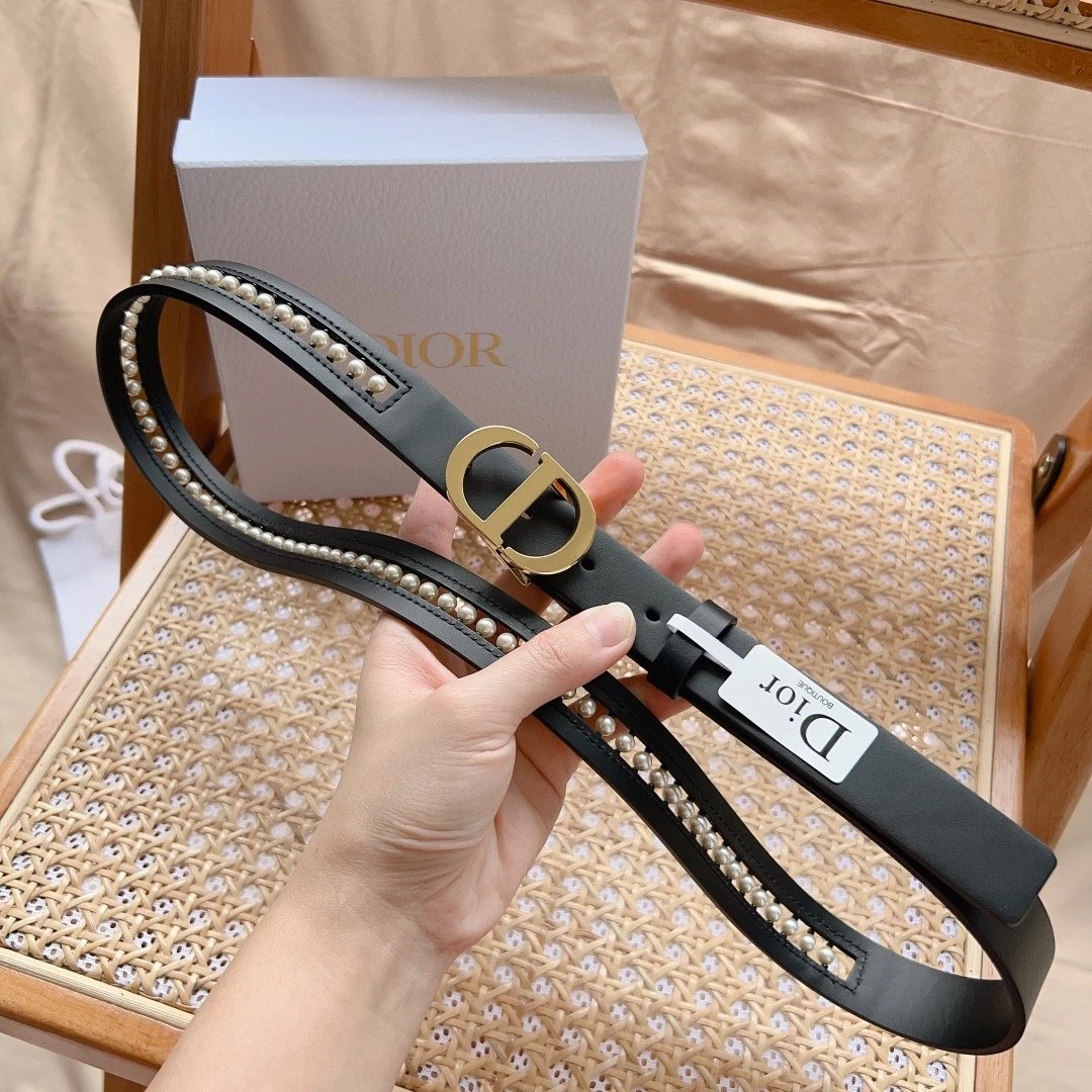 Dior Belt Top version Original Order Belt Genuine Cattlehide Leather Surface Belt Women's Belt Double-Sided Head Layer Cowhide Universal Business Women's Belt Women's Business Casual Belt Belt Women's High-End Belt