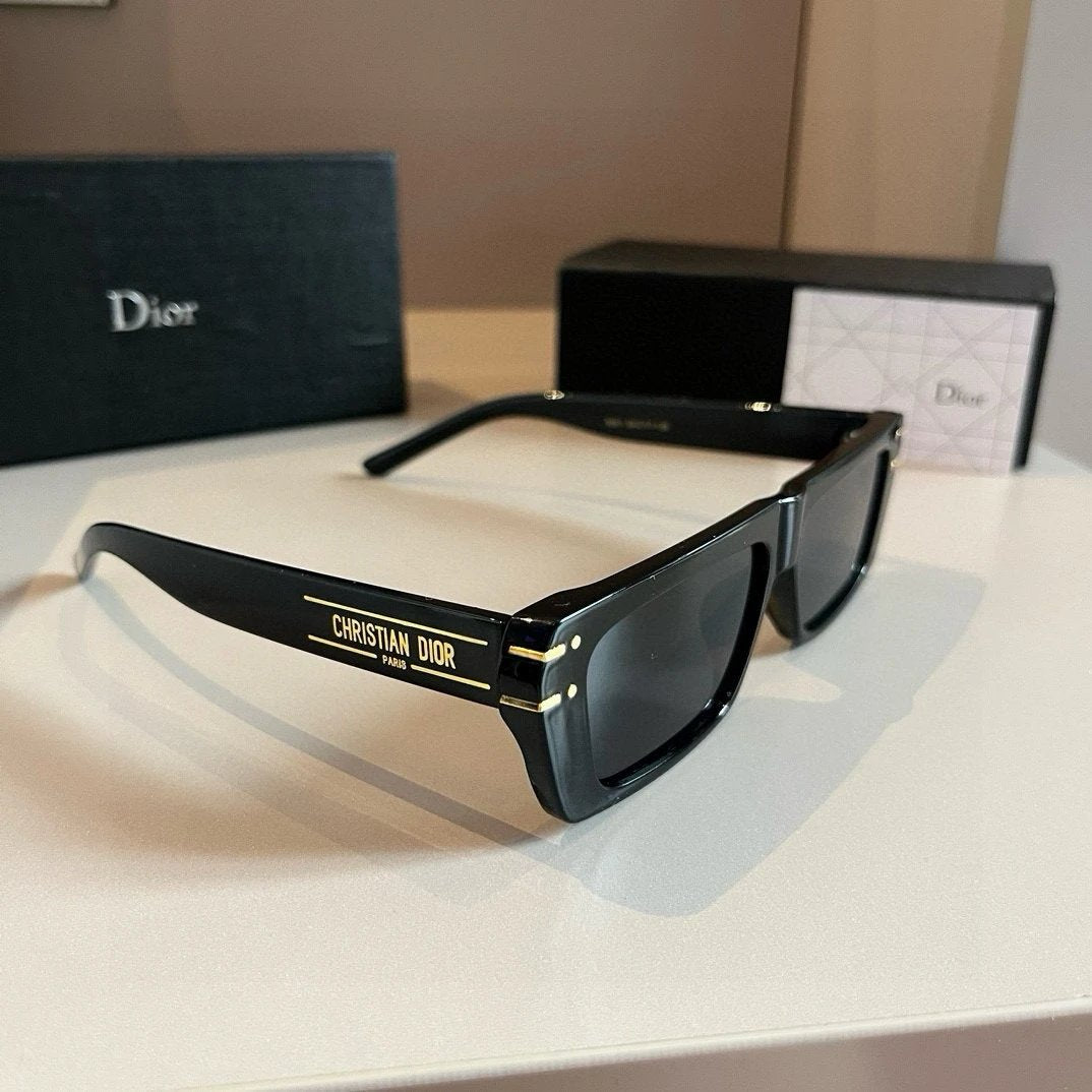 Dior Sunglasses Letter Print Temple Sunglasses Slimming Non-Prescription Unisex Couple Style Driving Beach Fishing UV Protection25ss New Sports Casual Versatile