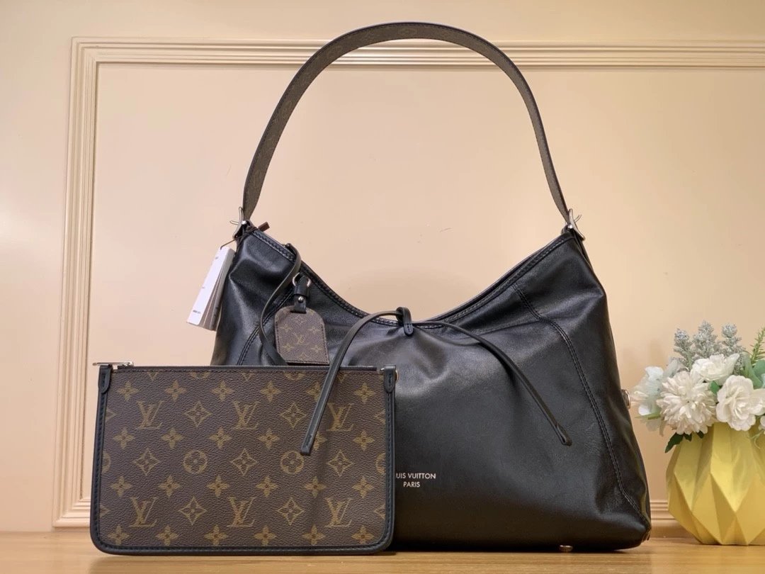 Louis Vuitton LV Women's Bag Top version Cream Blue Taro Purple Light Pink Tote Bag Handbag Underarm Bag Shoulder Handbag Women's Bag Medium Handbag Black Denim Denim Tote Bag