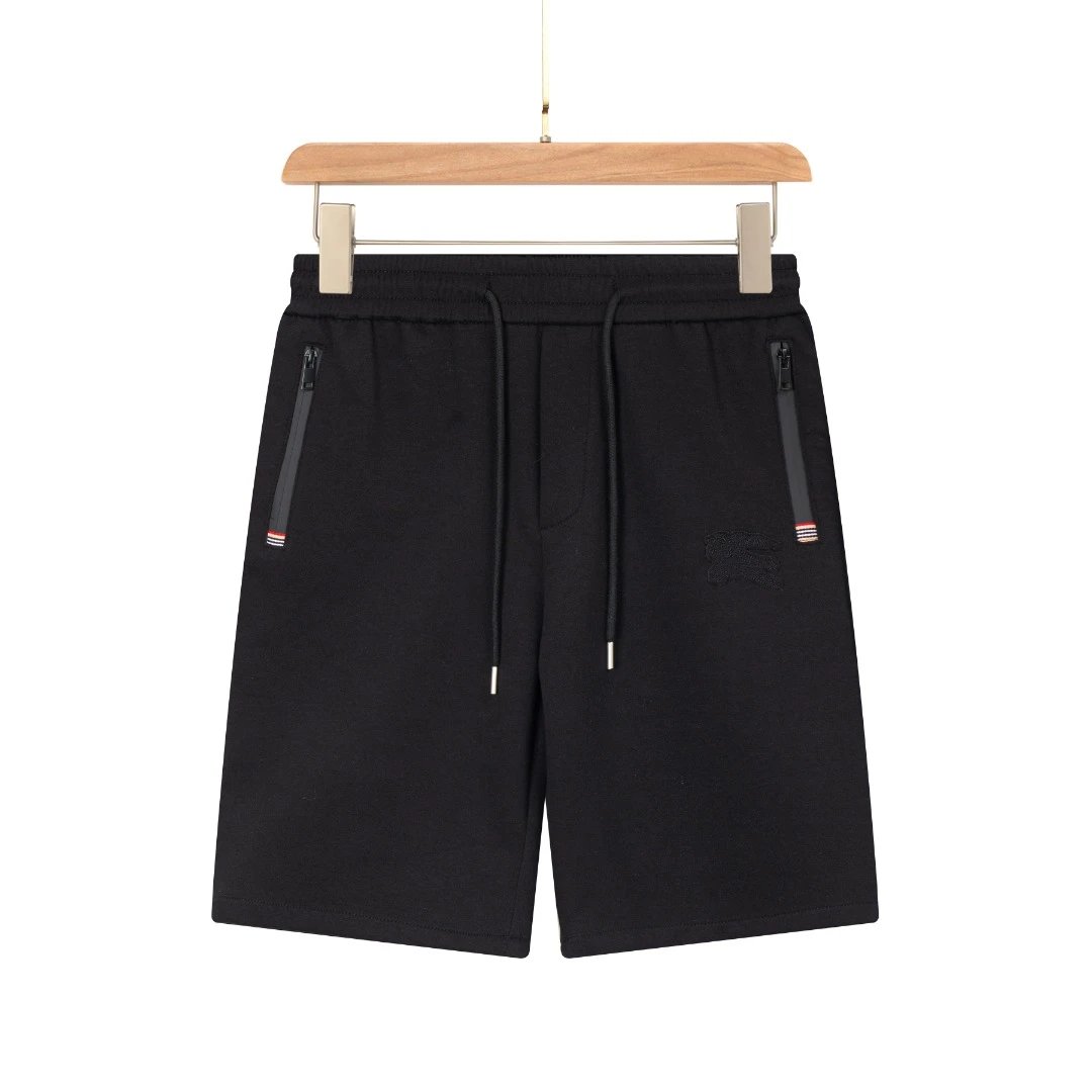 Burberry Shorts Front Knight Patch Embroidery logo Five-point Shorts25ss New Drawstring Casual Pants for Men and Women, Summer Style5Two-in-One Casual Sweatpants Pure Cotton Joggers