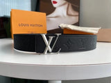 Louis Vuitton LV Belt Top version 【Counter Quality】The Most New Belt4.0cm Men's Belt Metal Buckle Men's Leather Belt with Classic Presbyopic Checkered Belt with Genuine Goods Packaging No Problem in and out of the Counter Versatile Casual Fashion Formal W