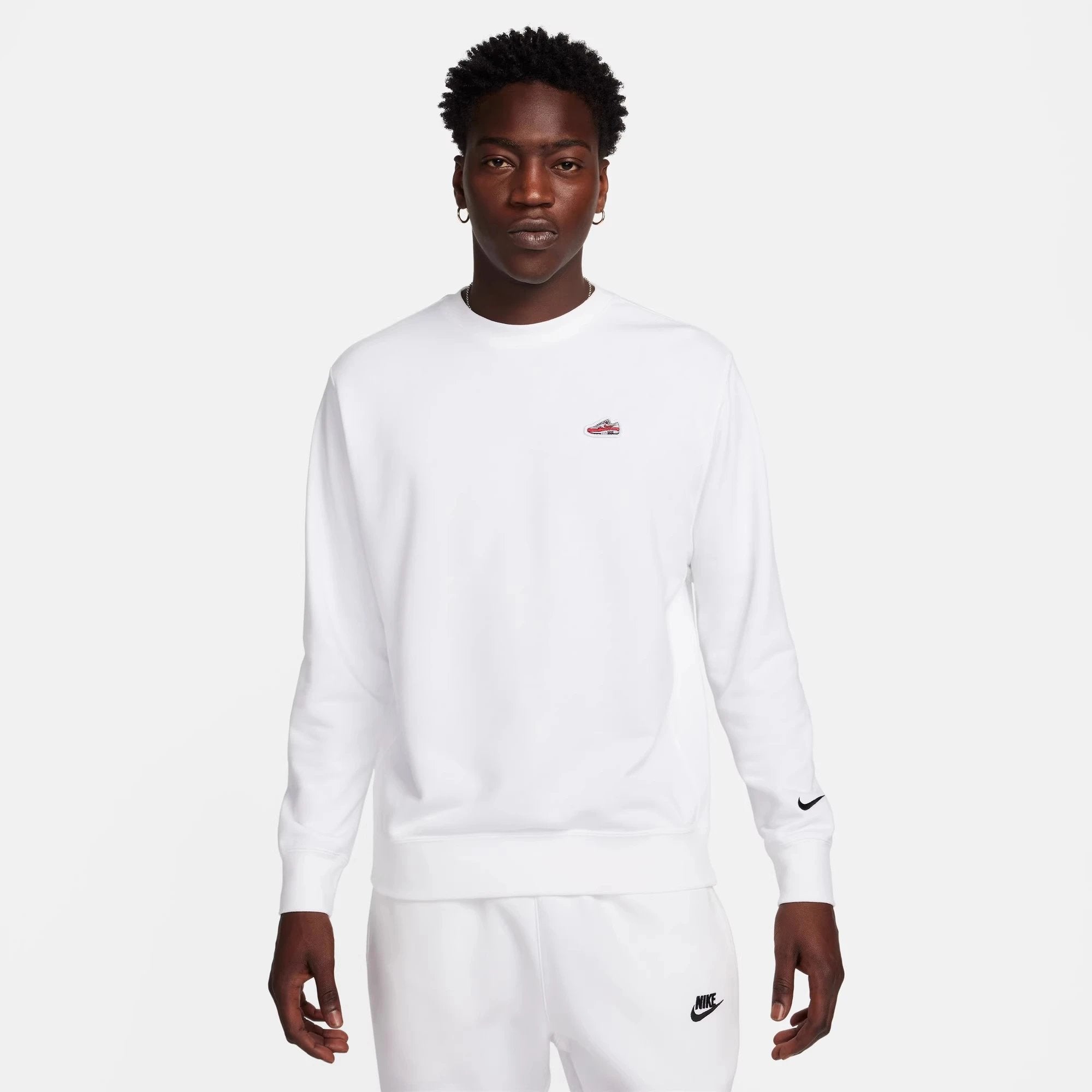 Nike Men's Sweater Spring Leisure Knitted Terry Breathable round Neck Sports Long Sleeve Pullover FZ5203