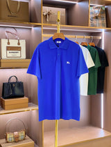 Burberry T-shirt Little Pony Embroidered Piqué Cotton POLO Shirt Lapel Short Sleeve25ss New Unisex Summer Short Sleeve OS Loose T Business Half Sleeve Shirt Plus Size T-Shirt