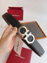 Ferragamo Belt Top version 【Advanced Version Full Package】Belt Width for Men and Women3.5cm with Chip nfc Anti-Counterfeiting Quality Counter Full Set Packaging Italian Double-Sided Cowhide Matching Boutique Brass Buckle Length Can Be Cut by Yourself Coun