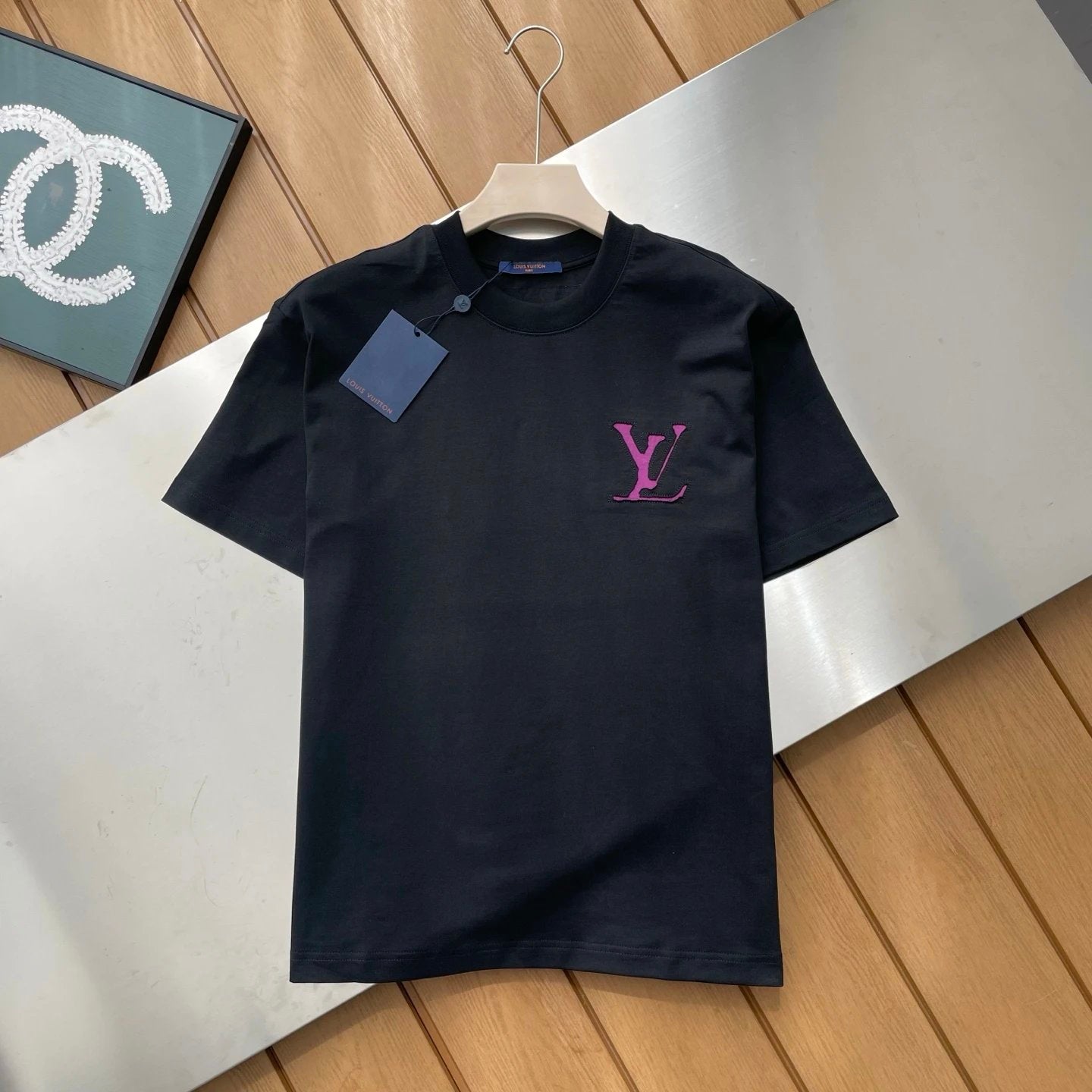 Louis Vuitton LV T-shirt Back Washed Vintage Patch Laser Embroidery logo round Neck Short Sleeve25ss New pure cotton T Unisex T-Shirt OS Drop Shoulder Loose Fit Base Shirt Top T-Shirt Short Sleeve