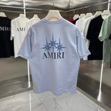 Amiri T-shirt Back Star Letters Printing logo round Neck Short Sleeve25ss New pure cotton T Unisex T-Shirt OS Loose Fit Base Shirt Top Half Sleeve T-Shirt