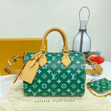 Louis Vuitton LV Women's Bag Top version 【Highest Quality】24New M24424This Paragraph SpeedyP9Bandoulière25Monogram Leather Handbags Deliver NATRICH Texture with Soft Cow Leather25cm Pillow bag