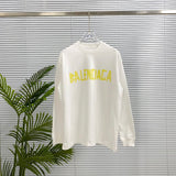 Balenciaga Hoodie New Style Tape Letter Print Long Sleeve T Round Neck Sweatshirt Long Sleeve Base Shirt Jacket Top Fashion Unisex Sports Casual Loose Fit Versatile Autumn Winter New Arrival