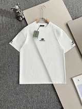 Balenciaga T-shirt Chest Letter Embroidery logo round Neck Short Sleeve25ss New pure cotton T Unisex T-Shirt OS Drop Shoulder Loose Fit Base Shirt Top T-Shirt Short Sleeve