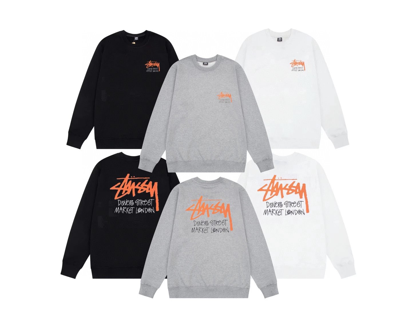 Stussy Hoodie Top Version Classic Dice Series round Neck Sweater Baby Boy and Girl Summer New