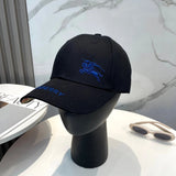 Burberry Hat Embroidery logo Baseball Cap Sunshade Sun Protection Duckbill Cap Slimming Face Curved Brim Versatile Large Head Circumference Sports Hat Unisex Couple Style