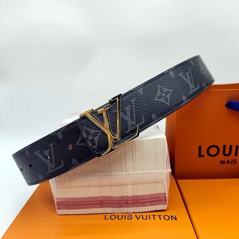 Louis Vuitton LV Belt Belt Men's Graffiti Casual All-Matching Men's Smart Guy Belt Trendy Brand Pant Belt Young Student Pants Belt