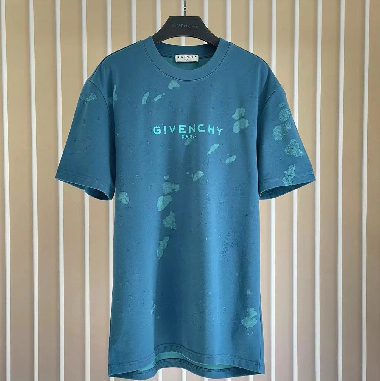 Givenchy T-shirt Top Version Counter Same Collection1Cotton Short Sleeve T T-shirt Men's and Women's Loose Bottoming Shirt2024New Summer