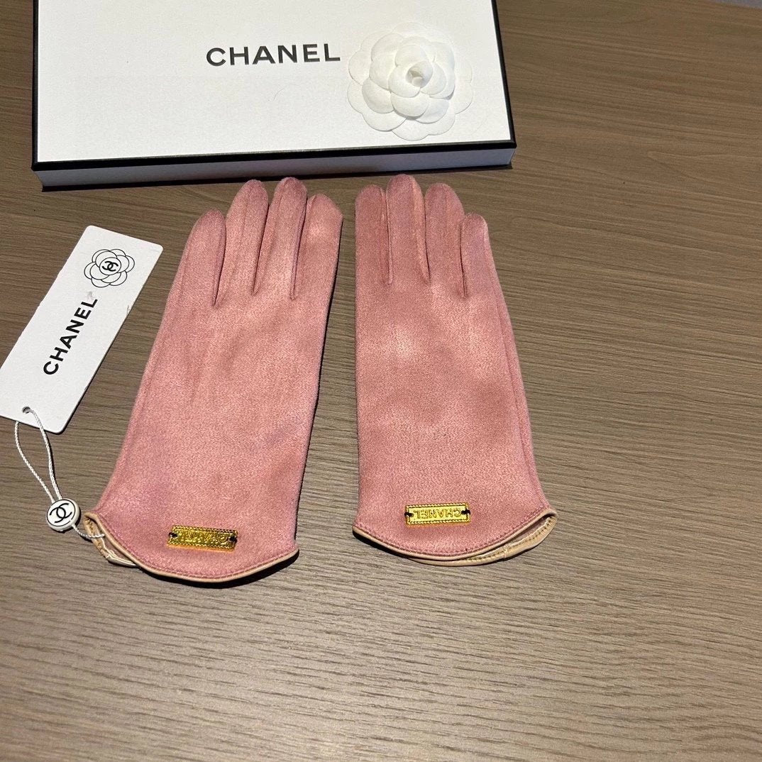 Chanel Gloves New Counter New Wool Gloves，Fashion Gloves，Autumn and Winter Warm Velvet Lining，Super Comfortable and Soft、All-Matching！Average Size