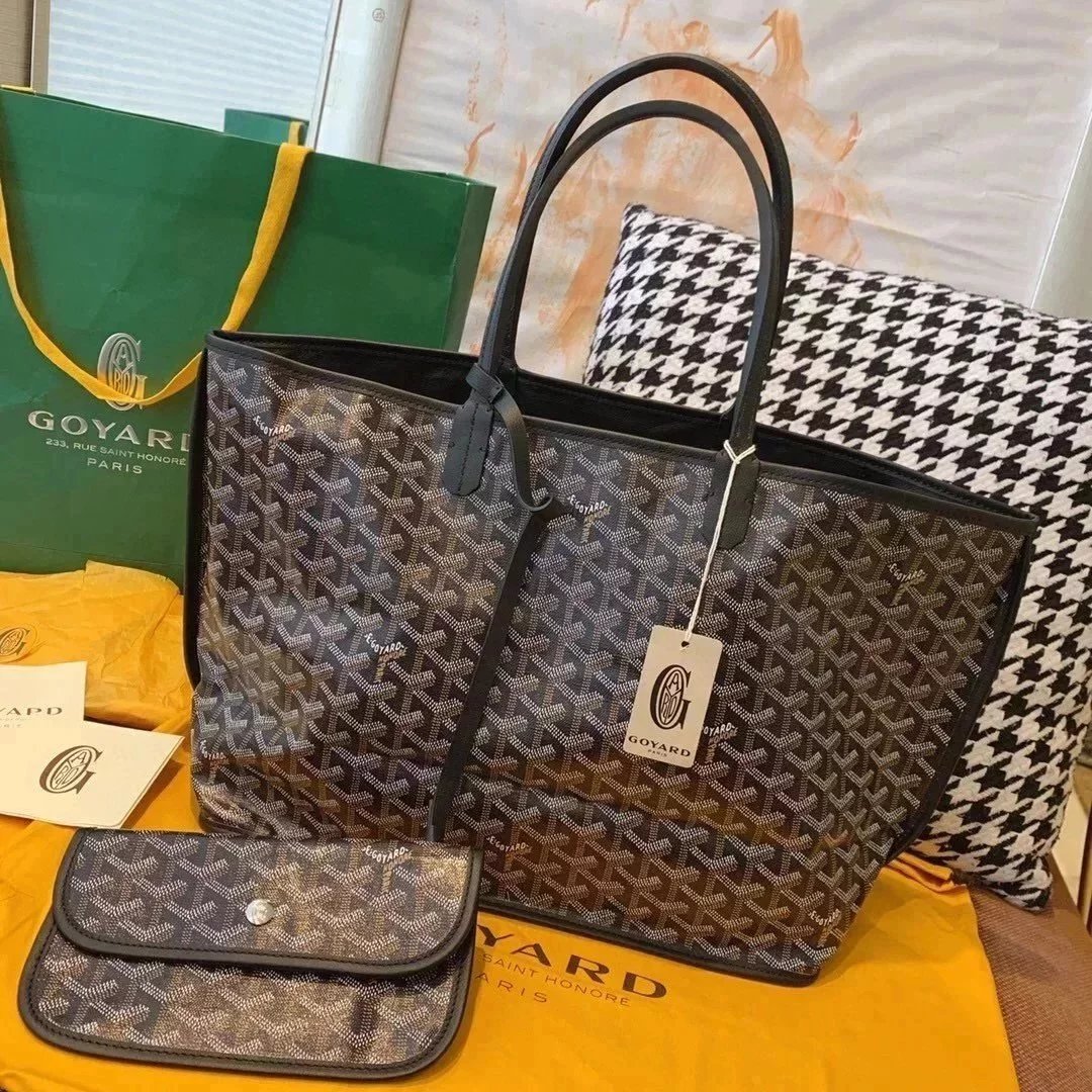 Goyard Bag Top version Tote Tote Bag Shopping Bag Mother and Child Bag Double-Sided Leather Double-Sided Available Handbag Shoulder Bag Underarm Women's Bag