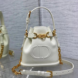 Dior Women's Bag Top version 【Original Factory】Latest Bucket Bag Brick Cabinet Latest C&#39;est Series Handbag New Cest Water Bucket Bag Handbag Shoulder Underarm Bag Classic Retro Patterns Small Bucket Bag Bucket Bag Tote Bag Handmade Straw Bag Woven Bag