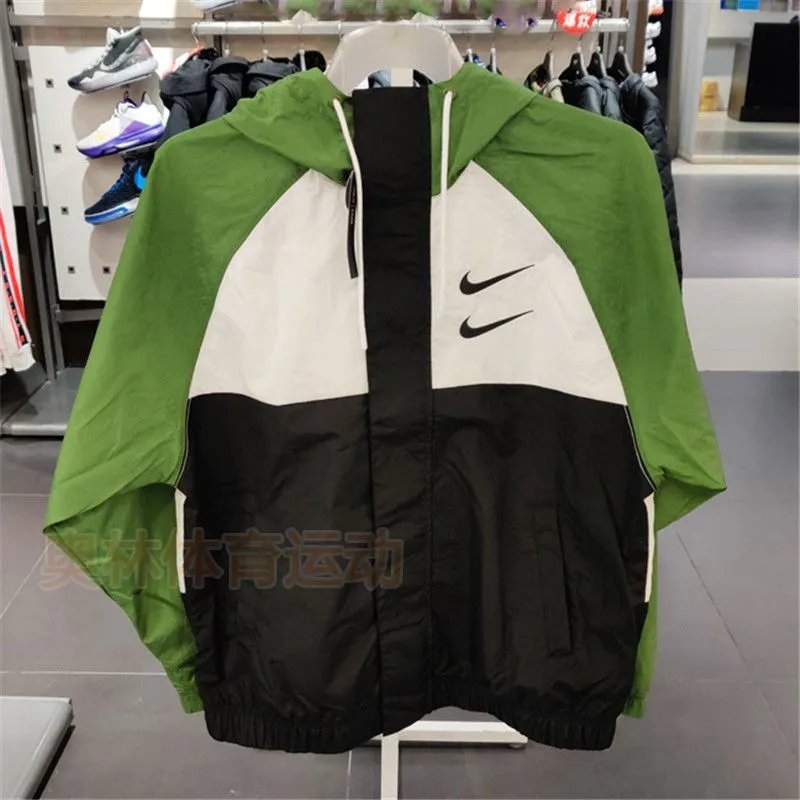 Nike Jackets Sunscreen Coat Spring and Autumn Double Hook Color Matching Woven Sports Jacket Men and Women CJ4889