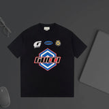 Gucci T-shirt Chest Letter Pattern Print logo round Neck Short Sleeve25ss New Pure Cotton Unisex Style T Casual T-Shirt Base Layer Shirt OS Loose Fit Half Sleeve Top Plus Size