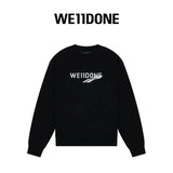 We11done Sweater Top Version Neutral Men and Women Same Style23Autumn and Winter New Products logo Knitted Healing Wool Sweater