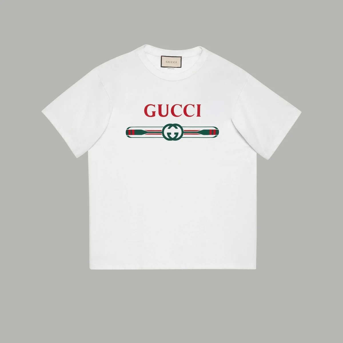 Gucci T-shirt Pink pair g Pattern Printing logo Round neck short-sleeve pure cotton T Unisex T-Shirt OS Loose Fit Base Shirt Casual Simple T-Shirt