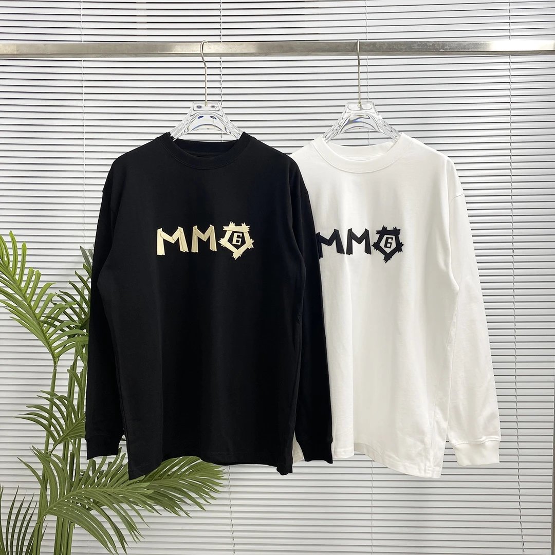 Maison Margiela Hoodie Best-selling new type24s Autumn and Winter Long Sleeve T Front of the Shirt logo Round Neck Sweatshirt Long Sleeve Base Shirt Jacket Top Fashion Unisex Sports Casual Loose Fit Versatile Autumn Winter New Arrival